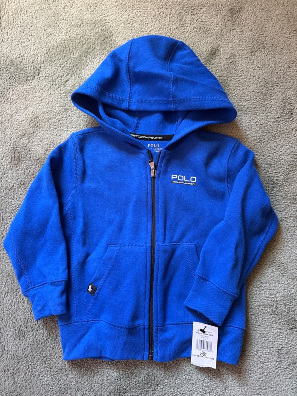 Polo by Ralph Lauren Kid's Royal Blue Full-Zip Hoodie